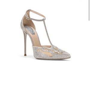Rene Caovilla Bella Napa Pump Strass 115 New 36.5